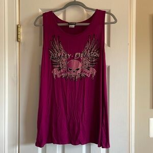 Harley Davidson Purple-Pink Tank Top